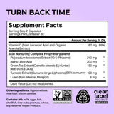 HUM Turn Back Time supplement lifestyle scene with natural elements