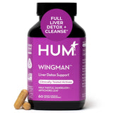 HUM Wing Man Milk Thistle Supplement 60 vegan capsules front view