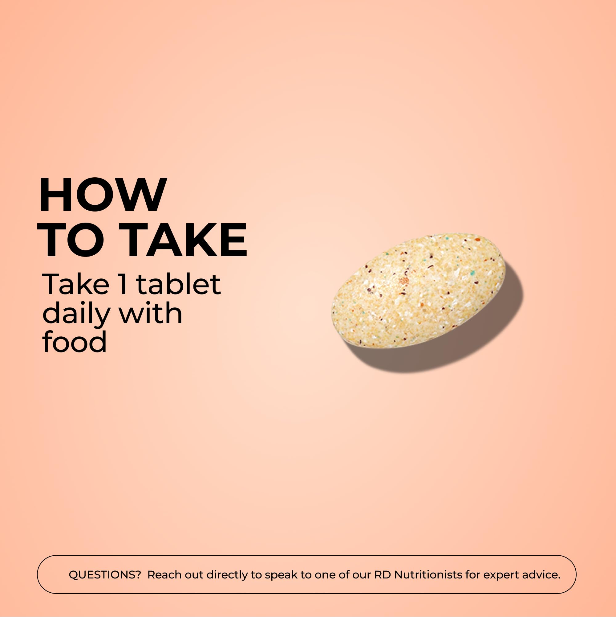 HUM Women's Multivitamin with a fresh fruit background