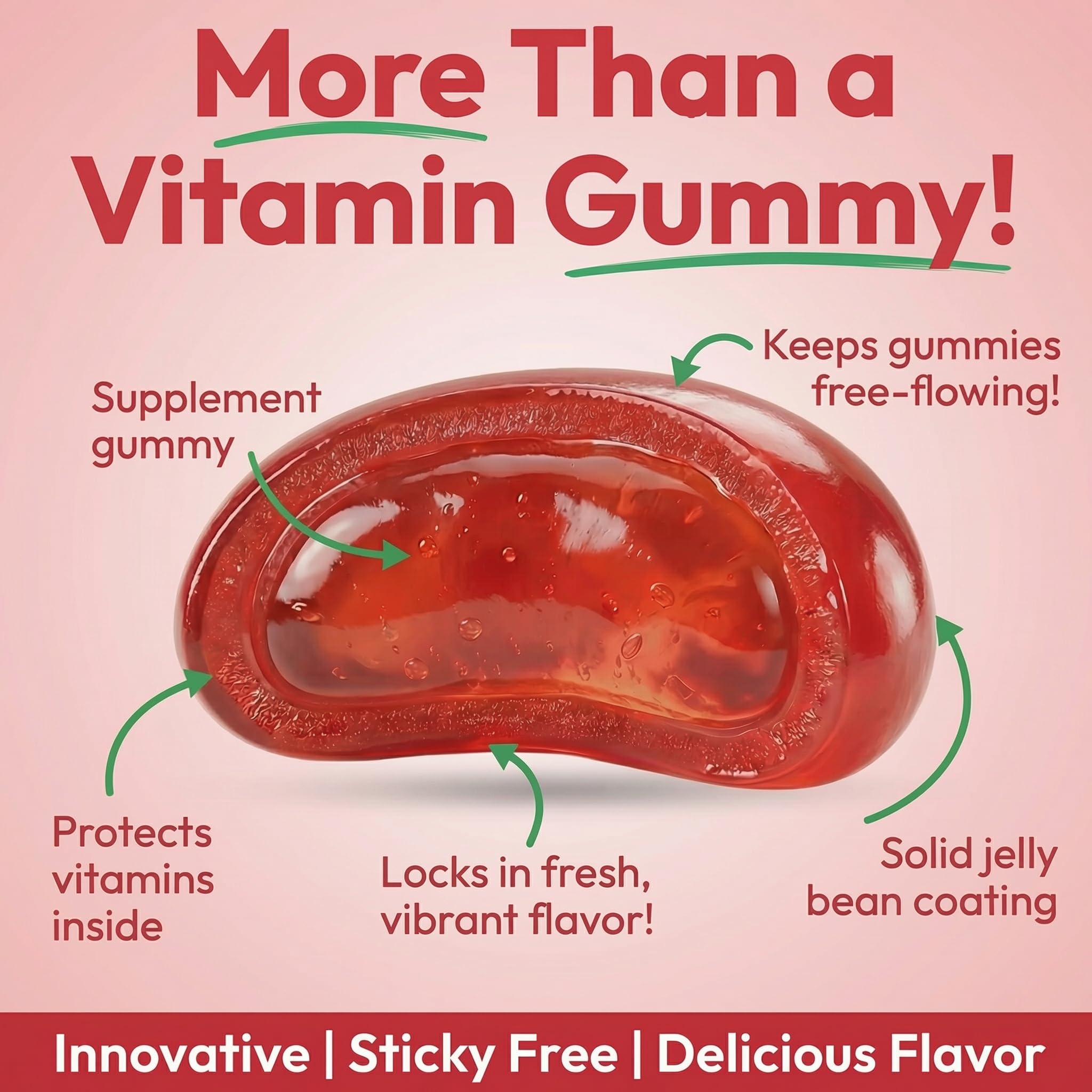 Human Beanz Biotin Jelly Bean Gummies close-up of jelly beans