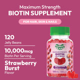 Human Beanz Biotin Jelly Bean Gummies side view showing texture