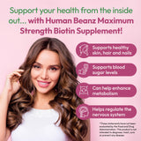 Human Beanz Biotin Jelly Bean Gummies with Strawberry Blast flavour