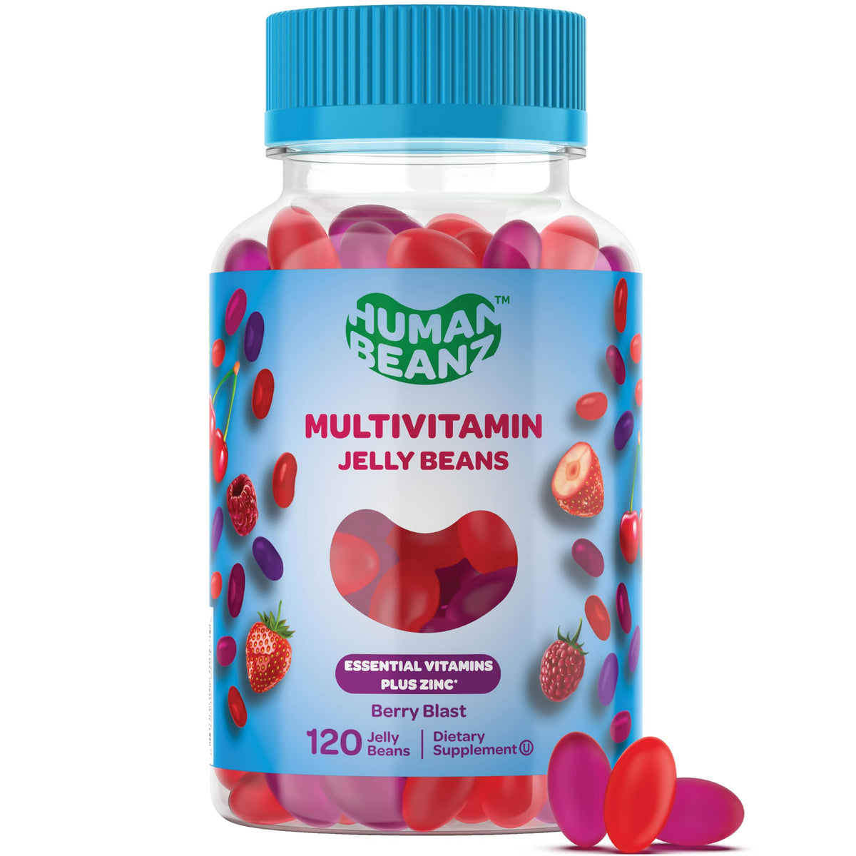 Human Beanz Multivitamin Jelly Bean Gummies front view packaging
