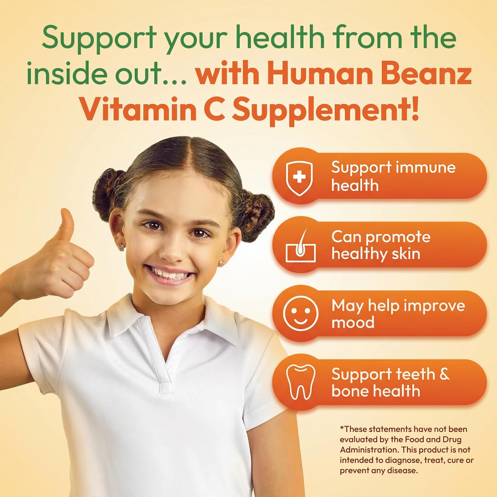 Human Beanz Vitamin C Jelly Beans with Citrus Blast flavour