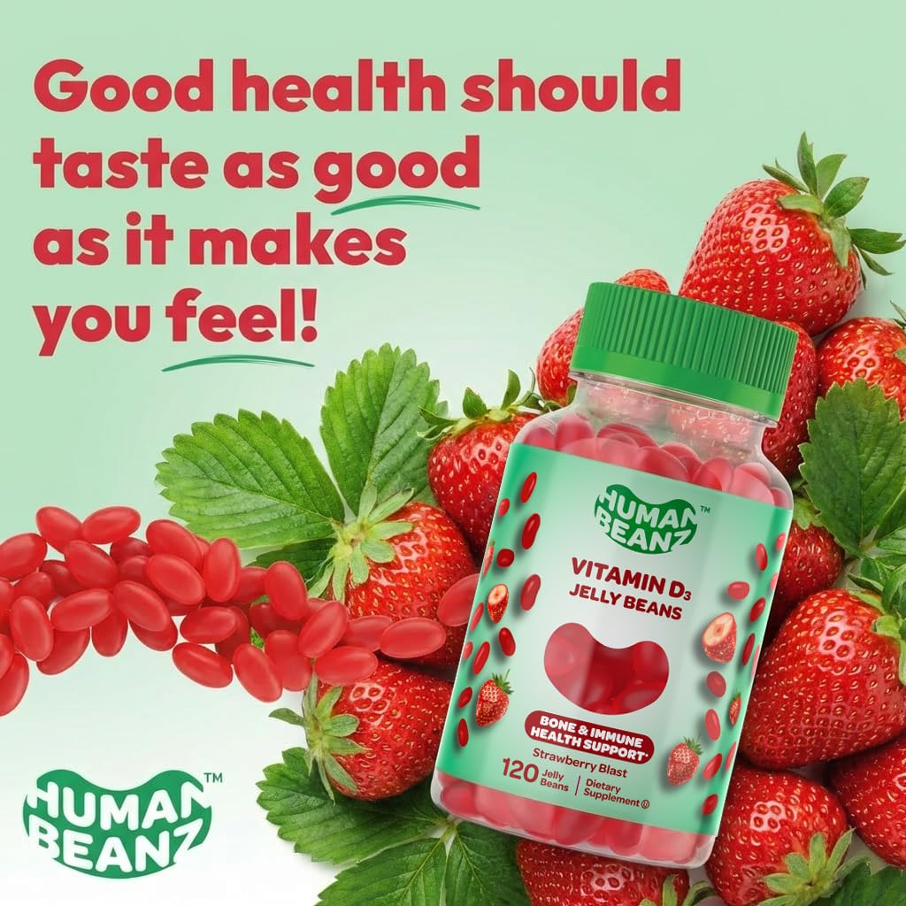 Human Beanz Vitamin D3 Jelly Bean Gummies nutritional information