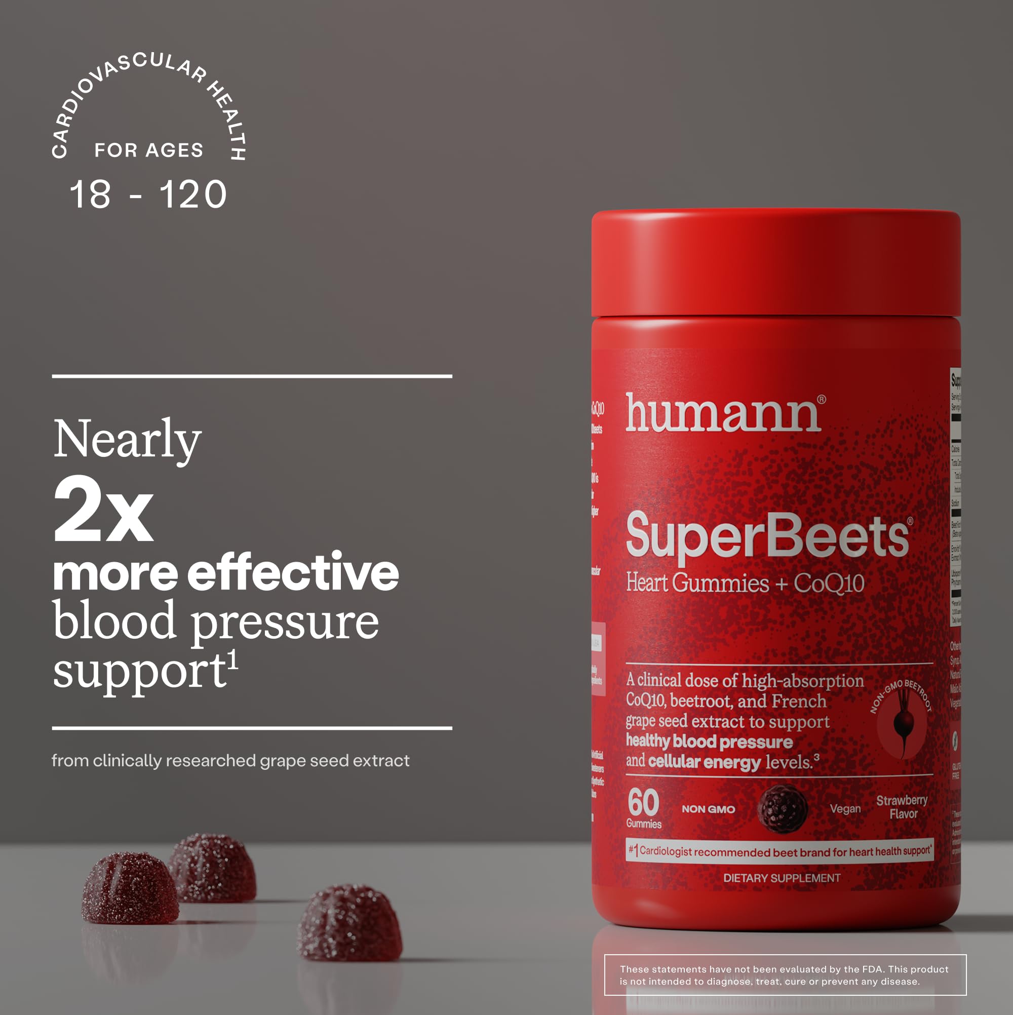 HumanN Beet Gummies close-up of gummies