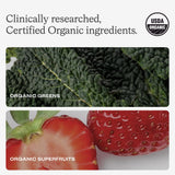 HumanN HeartGreens Organic Superfood Powder canister side view