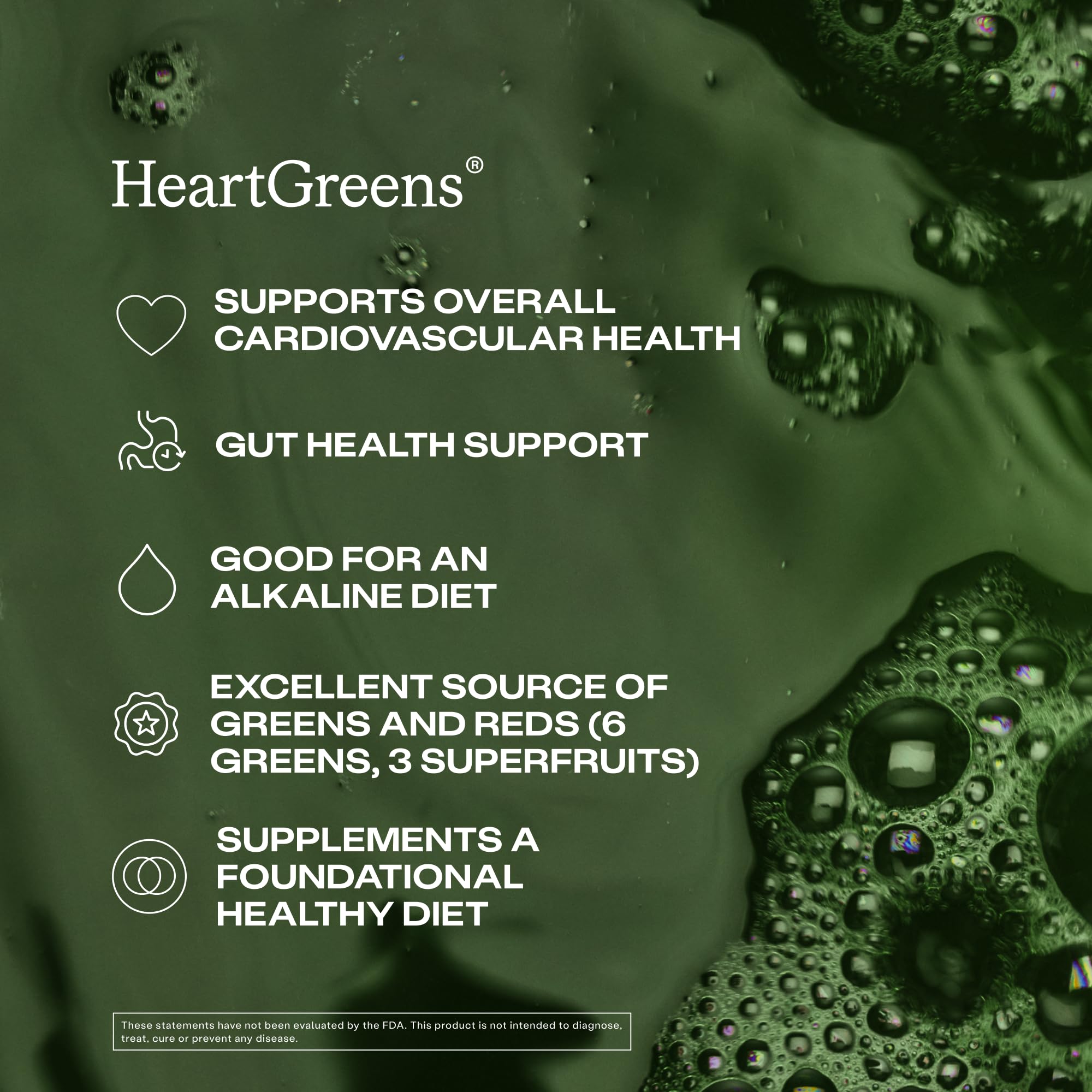 HumanN HeartGreens Organic Superfood Powder ingredients list
