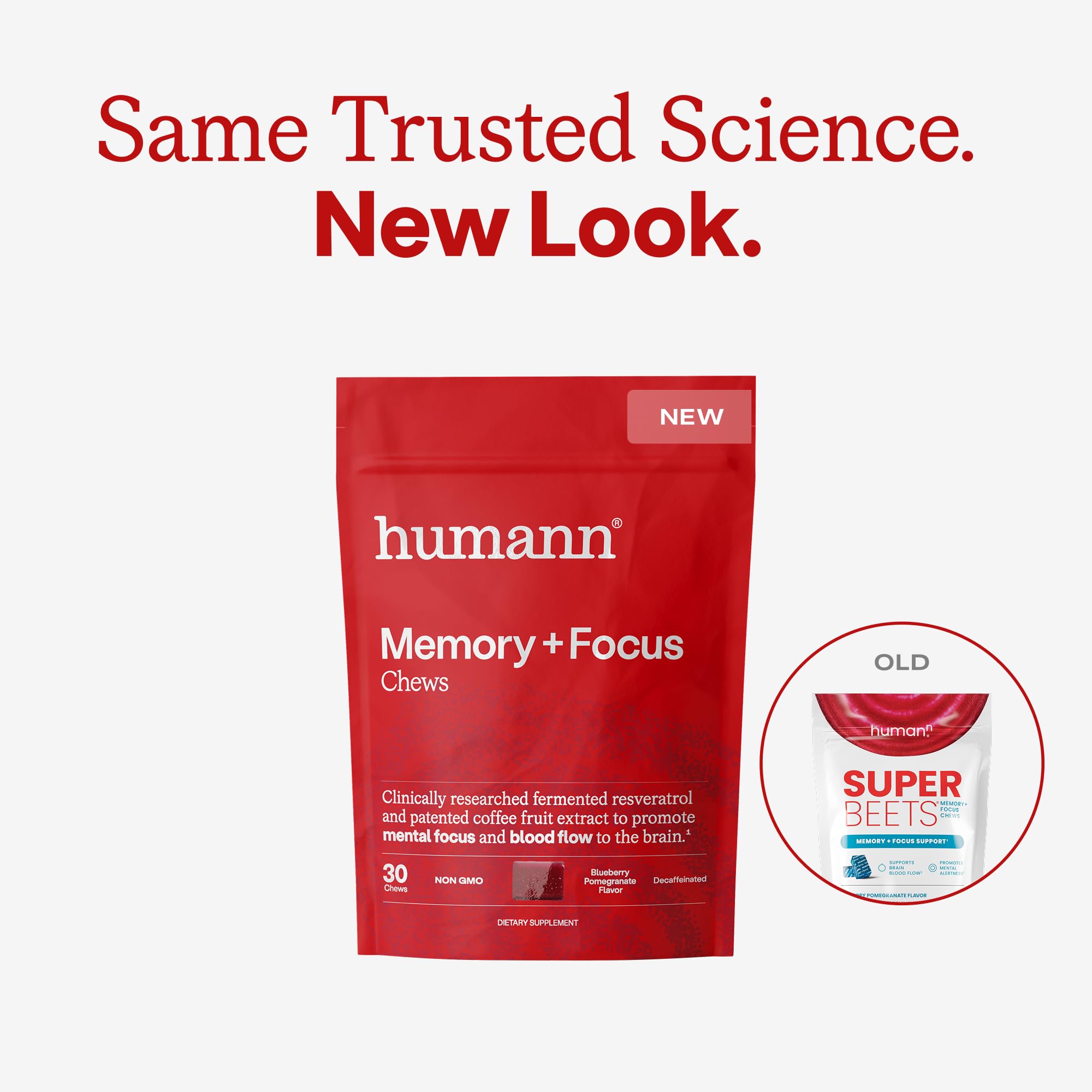 humanN Memory & Focus Chews pomegranate berry flavour