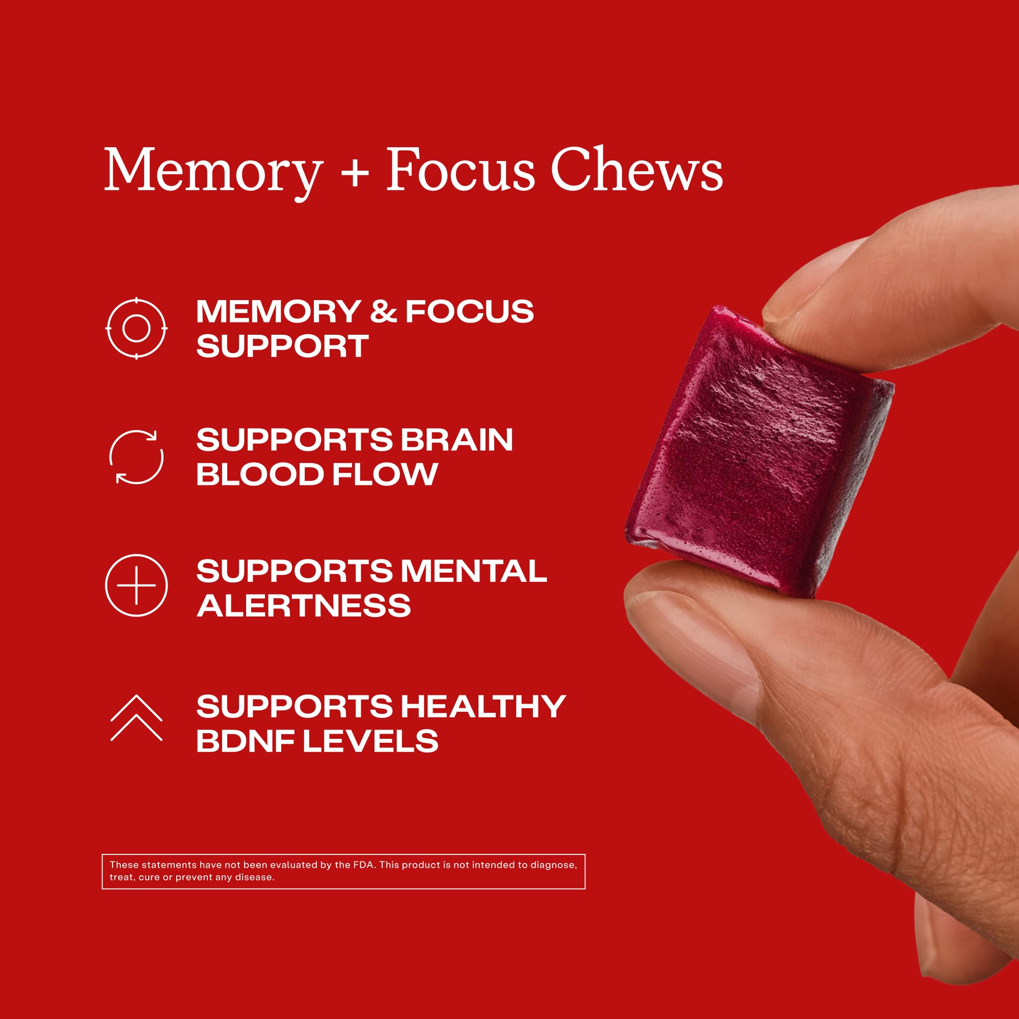 humanN Memory & Focus Chews showing individual chew