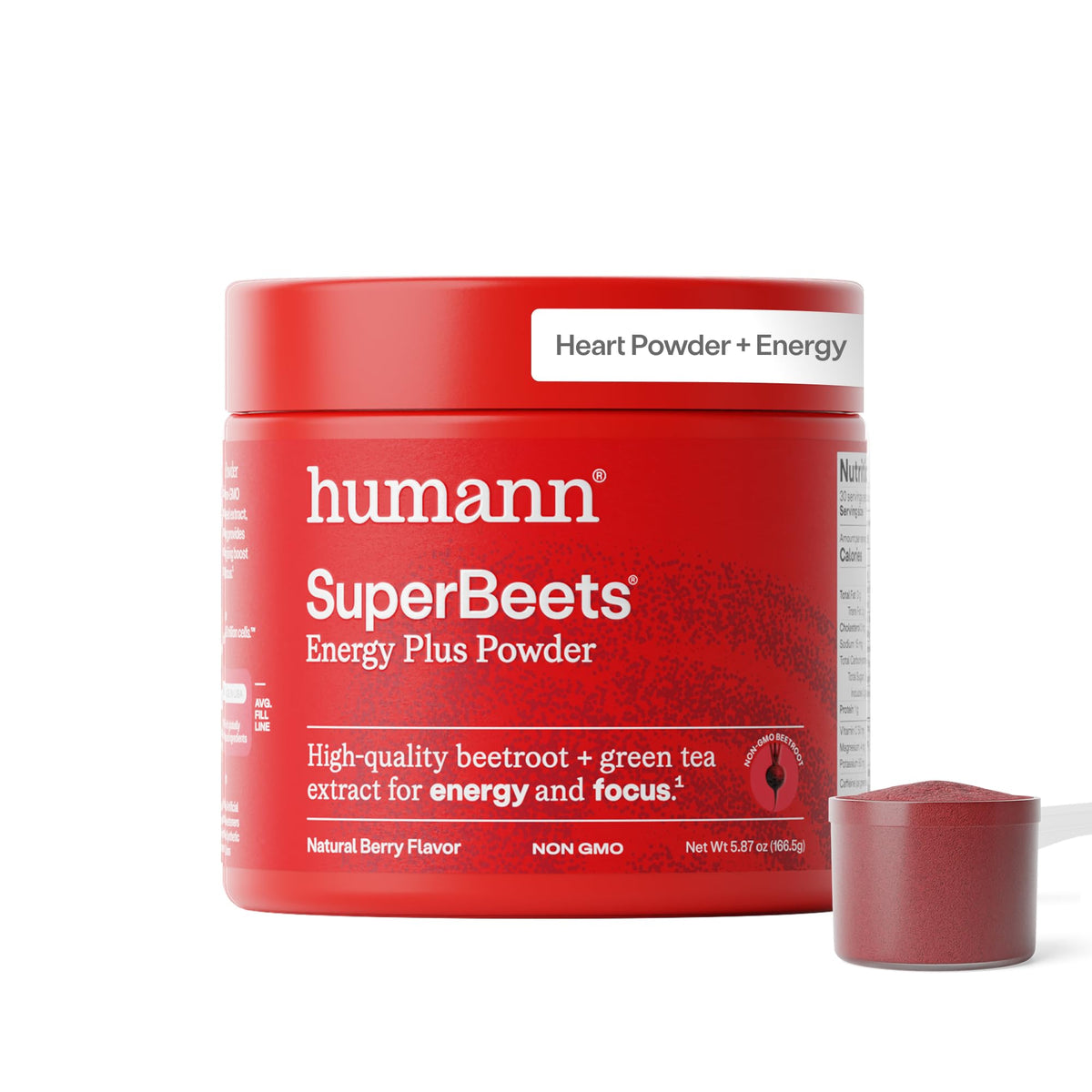 HumanN SuperBeets Energy Plus 221g berry flavour front view