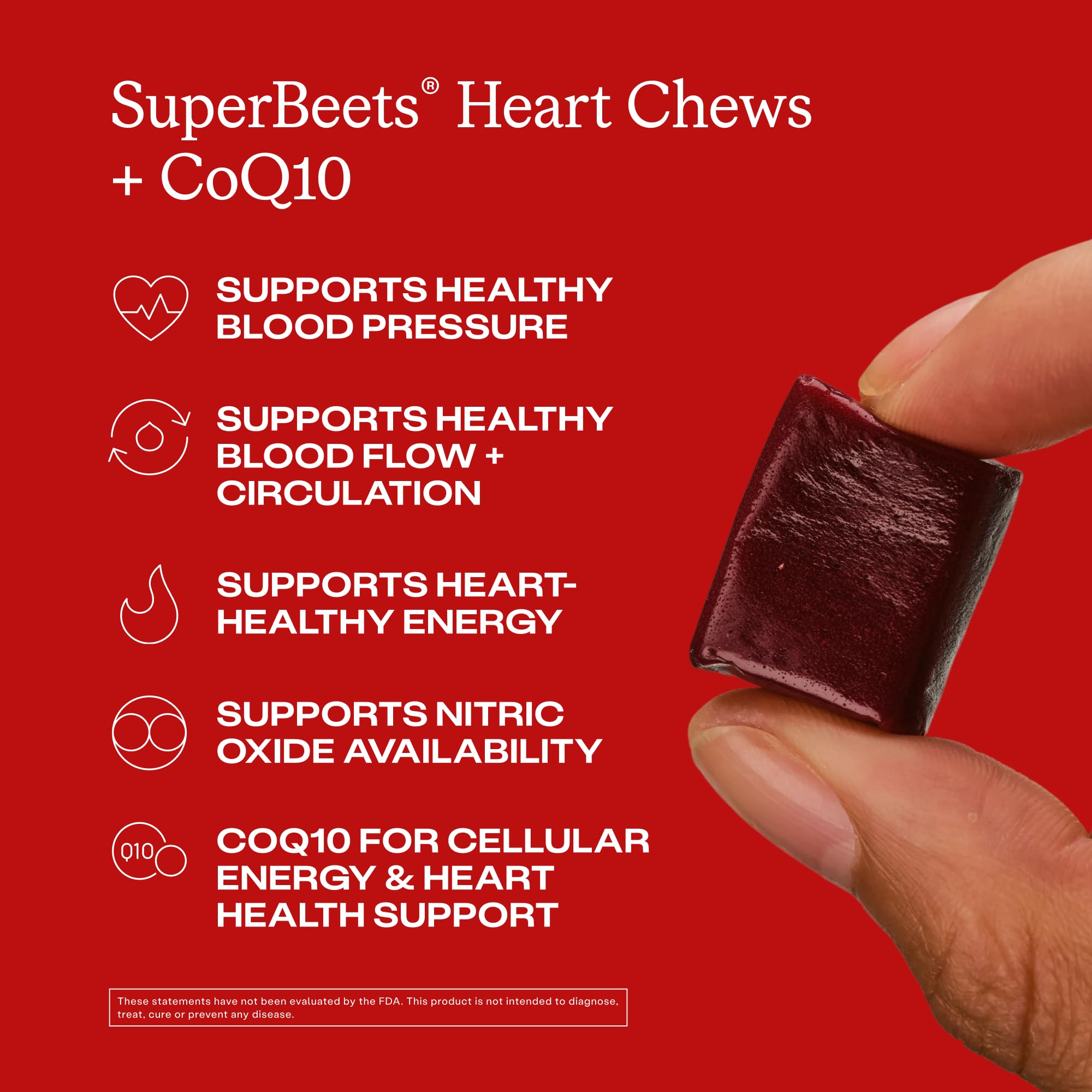 HumanN SuperBeets Heart Beet Chews 365g side view