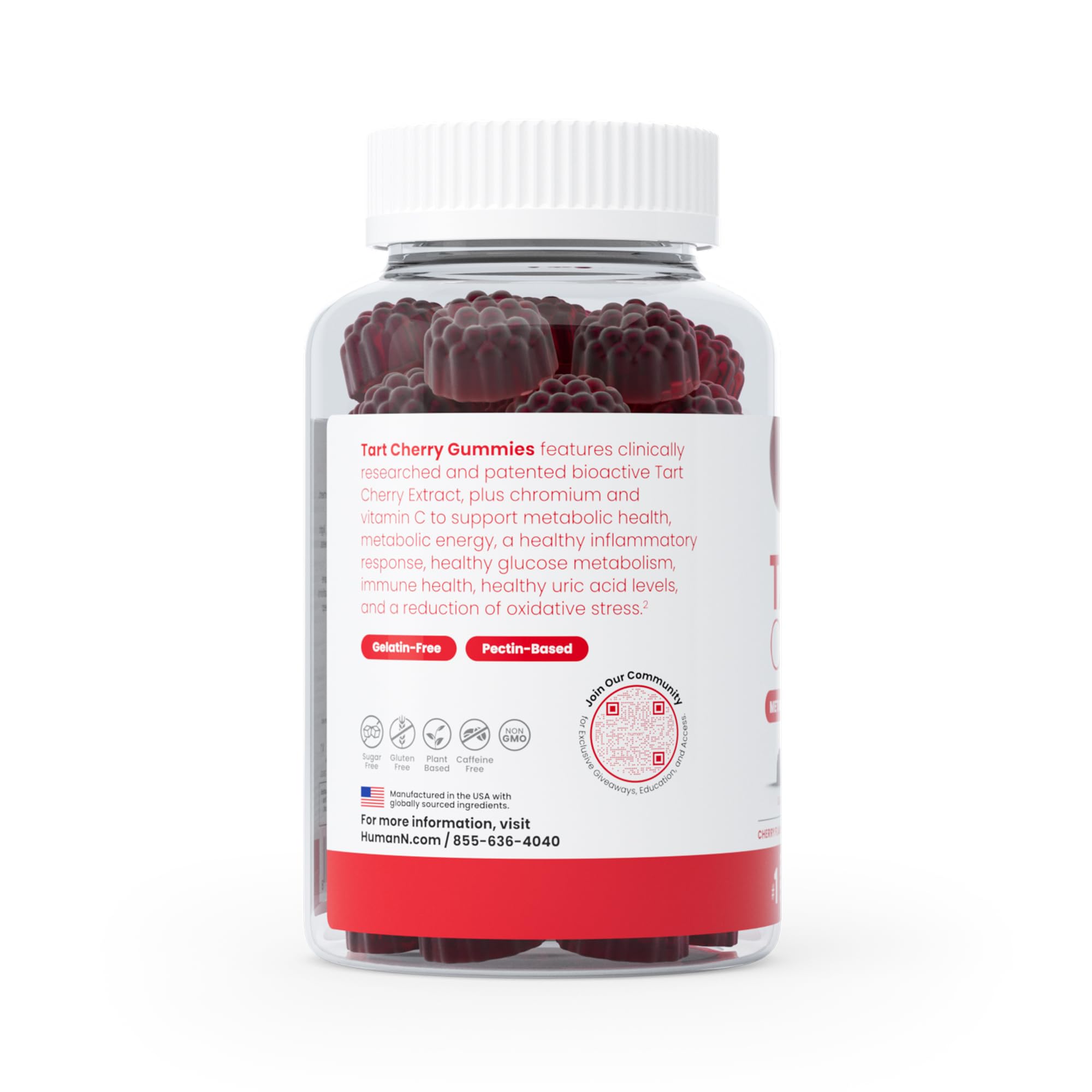 HumanN Tart Cherry Gummies nutritional information