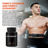 HUMANX Cistanche+ supplement displayed with a measuring spoon