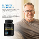 HUMANX Prebiotic Supplement capsules on a wooden surface