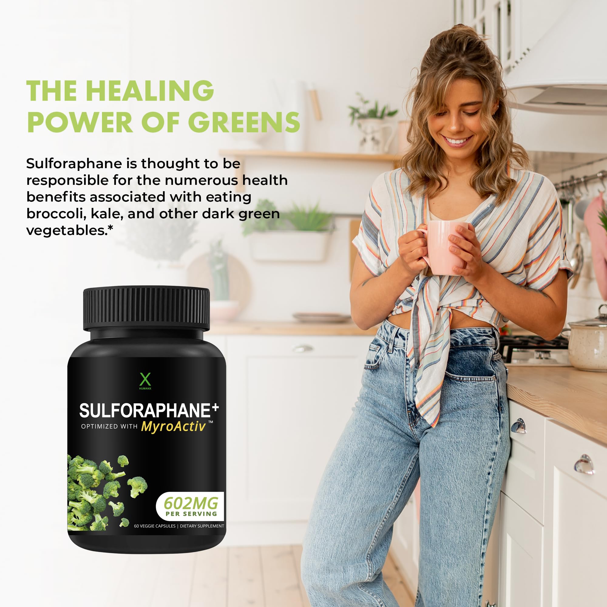 HUMANX Sulforaphane+ supplement label details