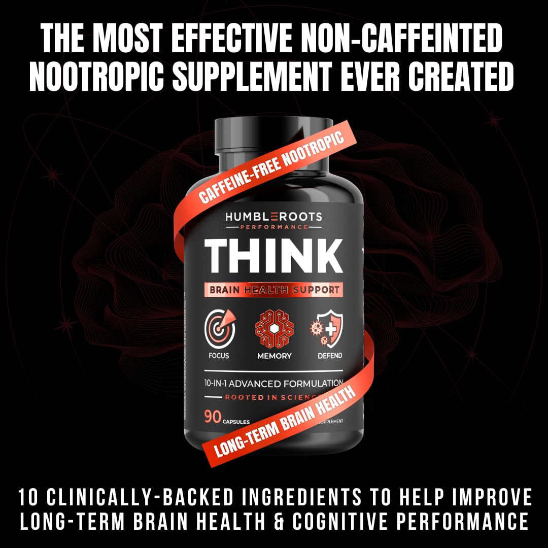 HUMBLEROOTS PERFORMANCE Brain Supplement side view showing capsule details