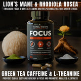 HUMBLEROOTS PERFORMANCE FOCUS Nootropic Capsules side view