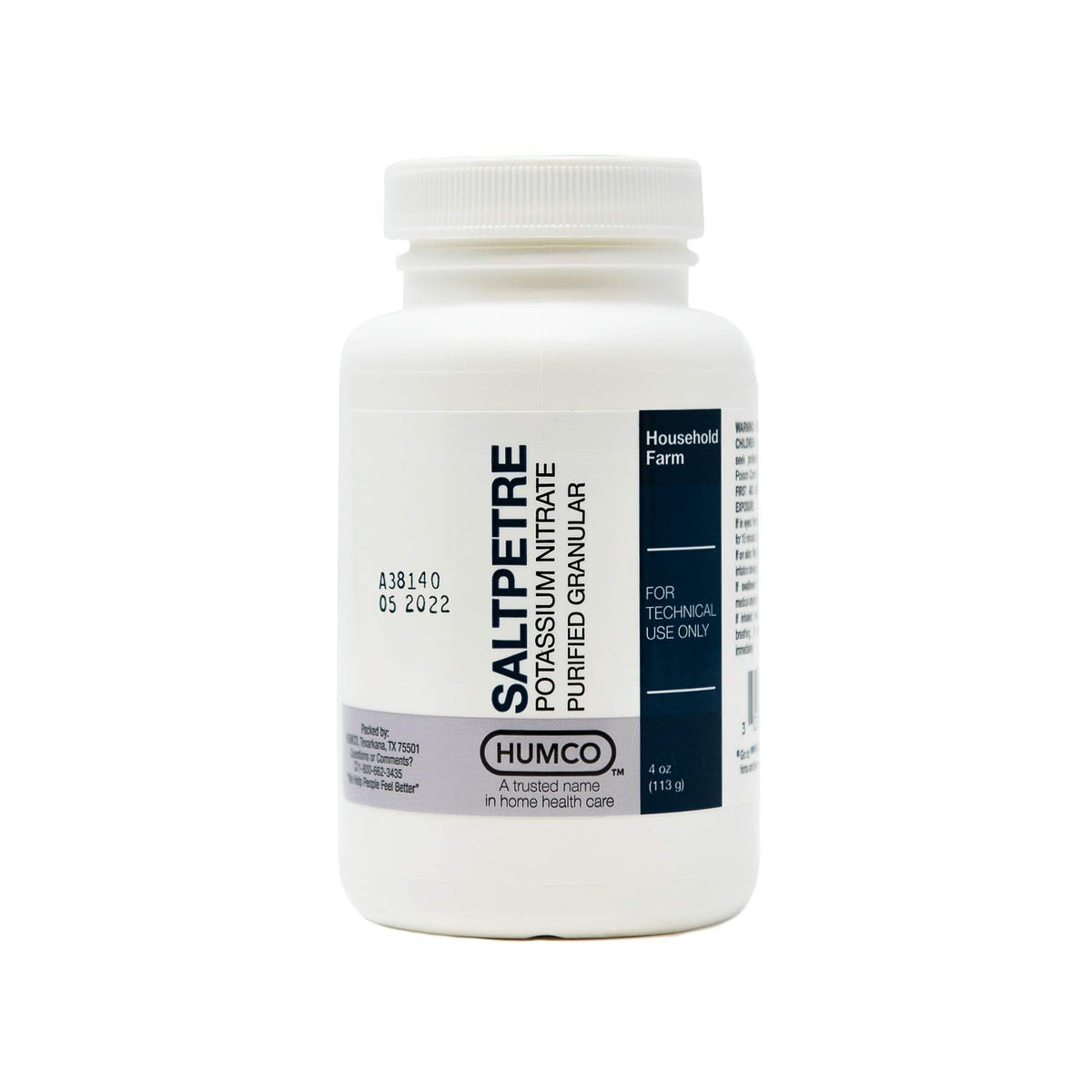 Humco Potassium Nitrate 120g bottle front view