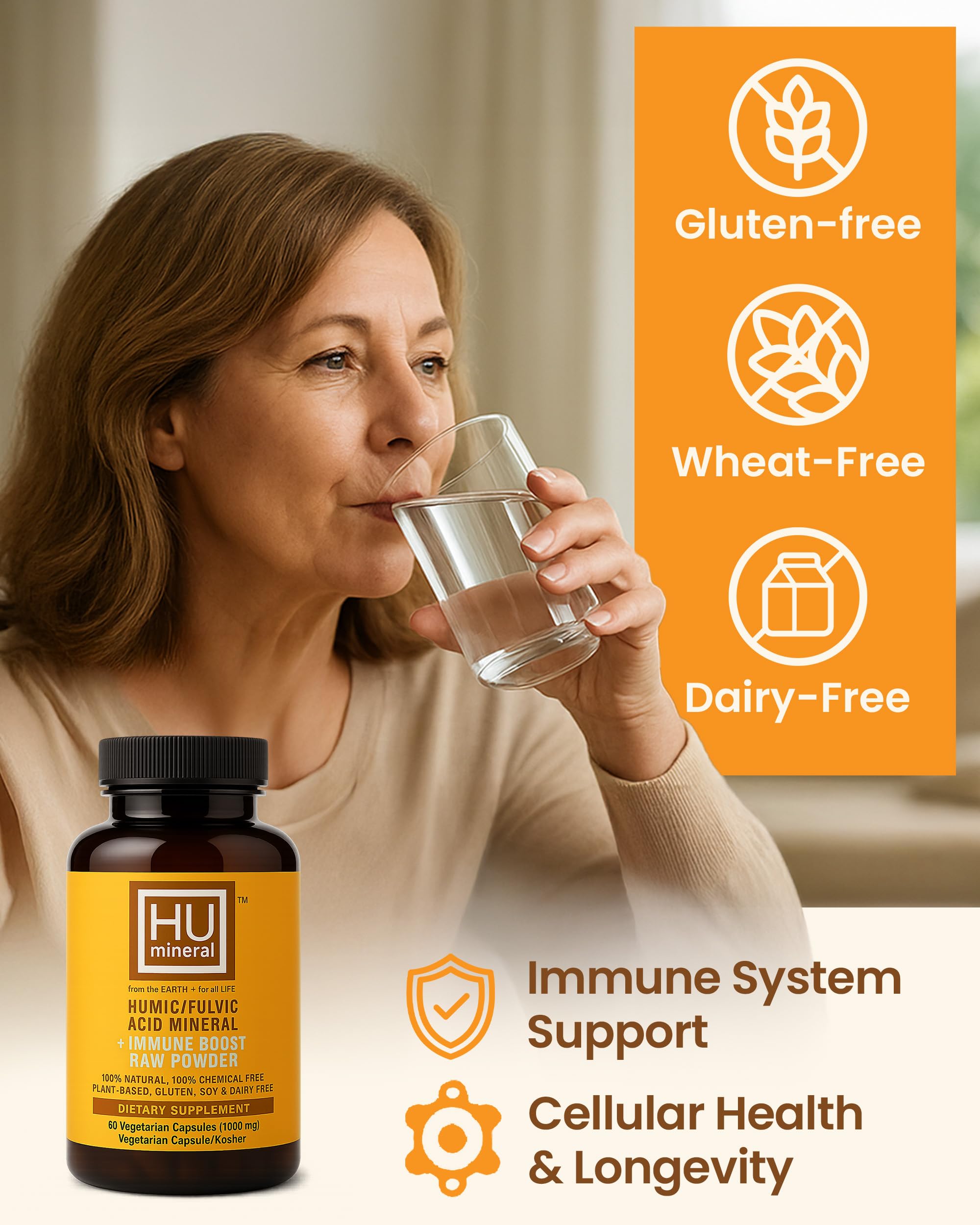 HUmineral Trace Minerals Supplement on a wooden table