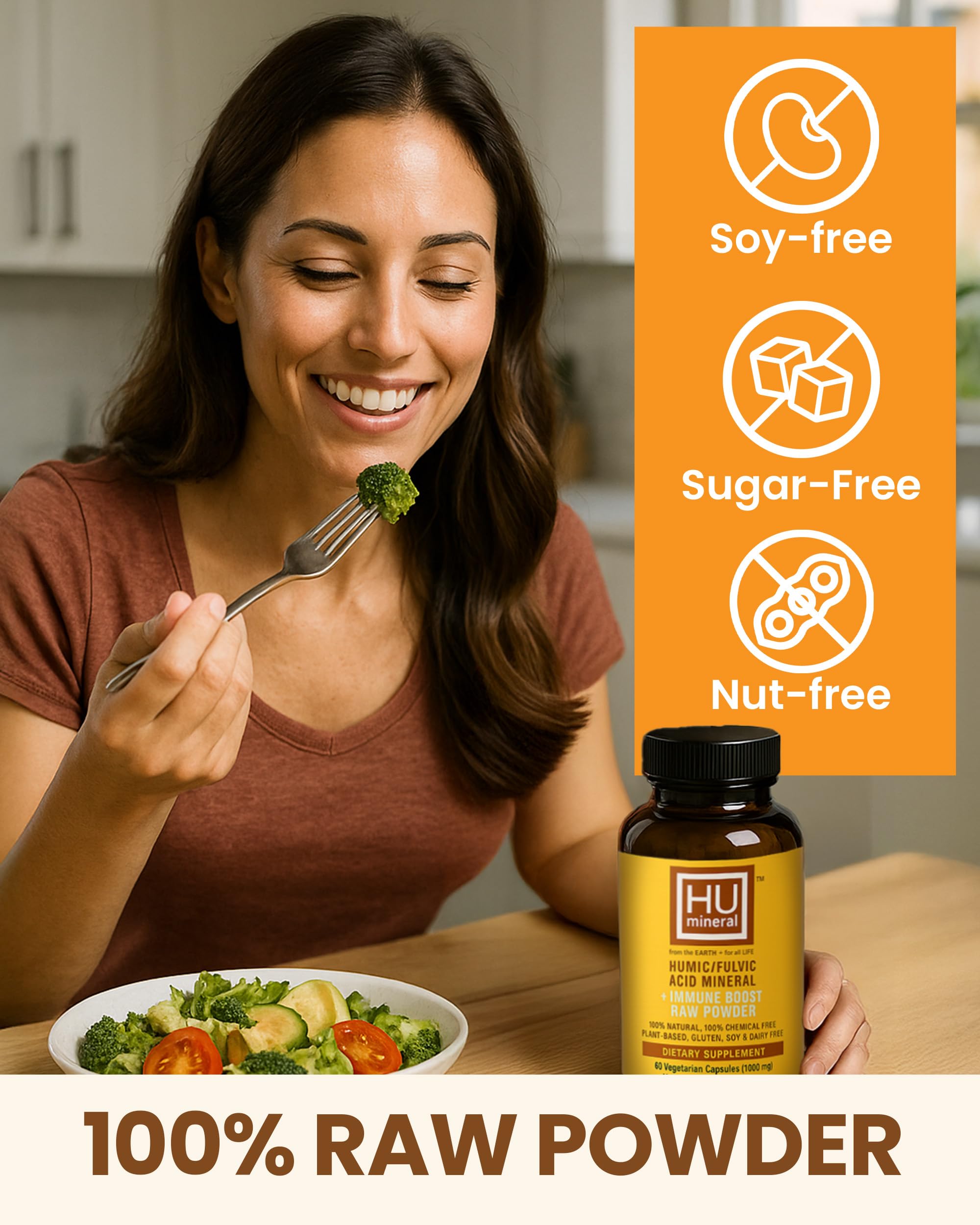 HUmineral Trace Minerals Supplement with a measuring spoon