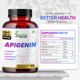Humming Herbs Apigenin 504mg supplement packaging with ingredients listed