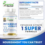 Humming Herbs Potassium Citrate 500mg bottle with label
