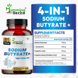 Humming Herbs Sodium Butyrate+ 4-in-1 Formula label close-up