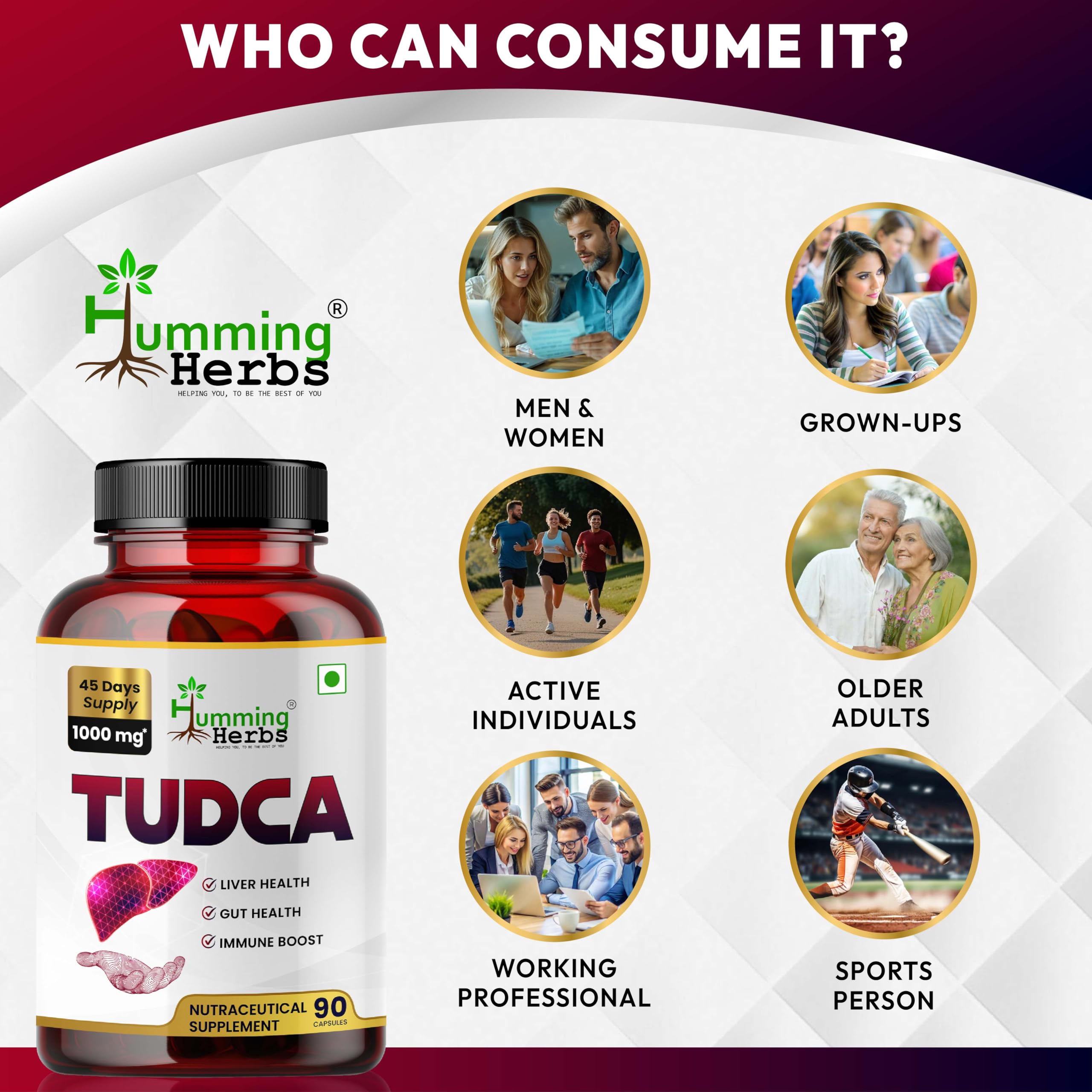 Humming Herbs TUDCA Bile Acid Supplement 1000mg ingredients list