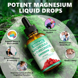 HUNJIXQ Magnesium L-Threonate Liquid Supplement serving size with measuring cap