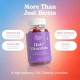 Hunny Bunny Biotin Gummies packaging with ingredients list