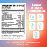 Hunny Bunny Biotin Gummies side view showing nutritional information
