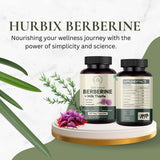 HURBIX NUTRITION Berberine 1300 mg supplement bottle with label