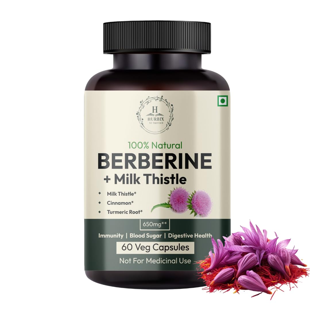 HURBIX NUTRITION Berberine 1300 mg supplement front view