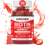 Hurdilen Biotin Gummies bottle front view with 90 gummies