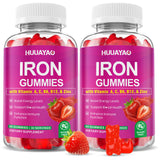 HUUAYAO Iron Gummies 60 count bottle front view
