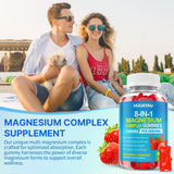 HUUAYAO Magnesium Complex Gummies open bottle with gummies visible