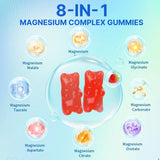 HUUAYAO Magnesium Complex Gummies side view with nutritional information