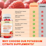 HUUAYAO Potassium Citrate Gummies back view with nutritional information