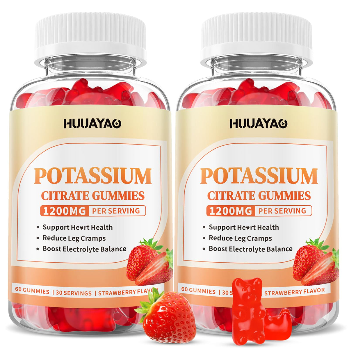HUUAYAO Potassium Citrate Gummies front view with packaging