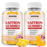 HUUAYAO Saffron Gummies 10-IN-1 front view with packaging