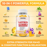 HUUAYAO Saffron Gummies 10-IN-1 gummies in hand