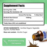 HUXINSK Burdock Root Liquid Extract 60ml bottle side view
