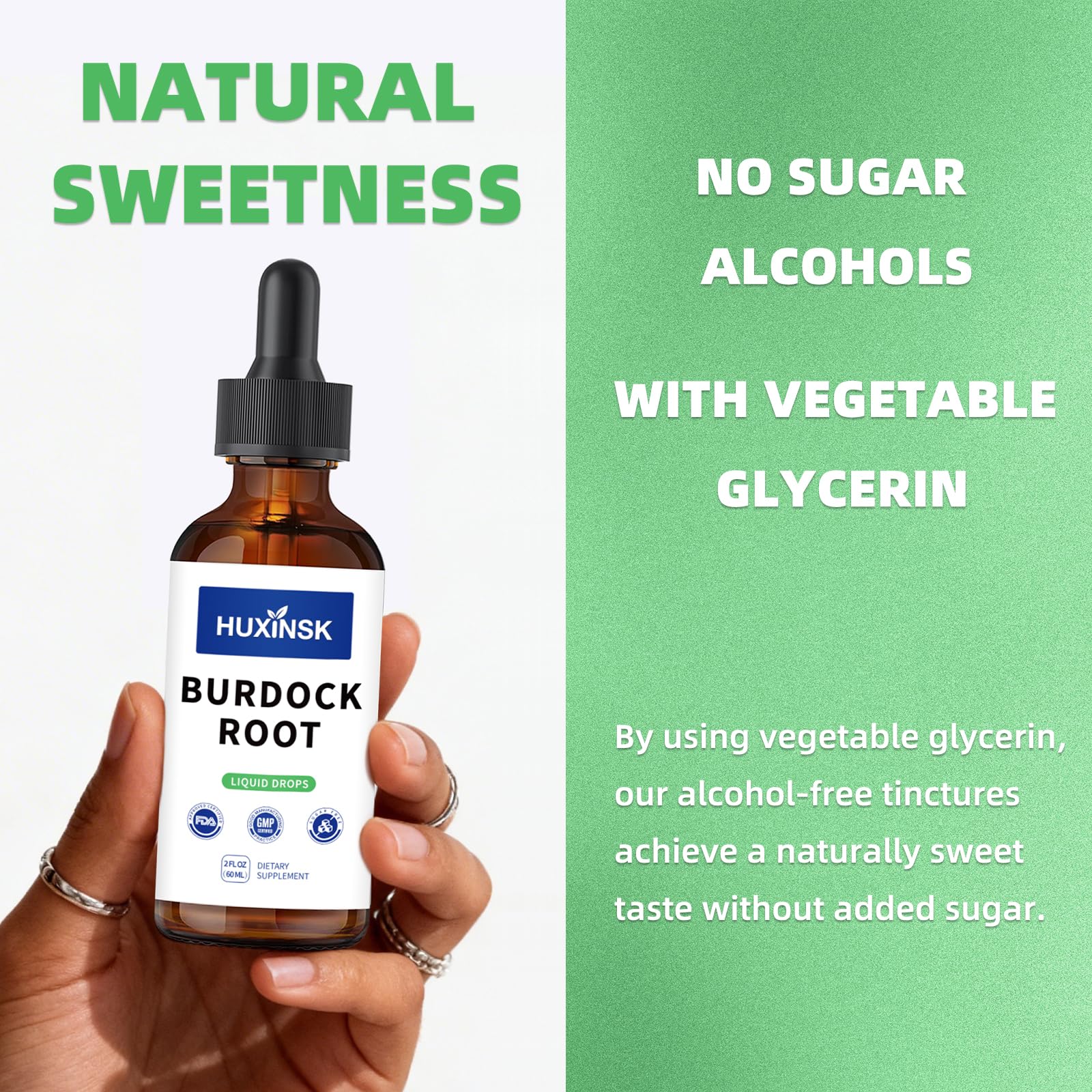 HUXINSK Burdock Root Liquid Extract 60ml packaging