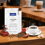 HUXINSK Mushroom Coffee 191g back view with nutritional info