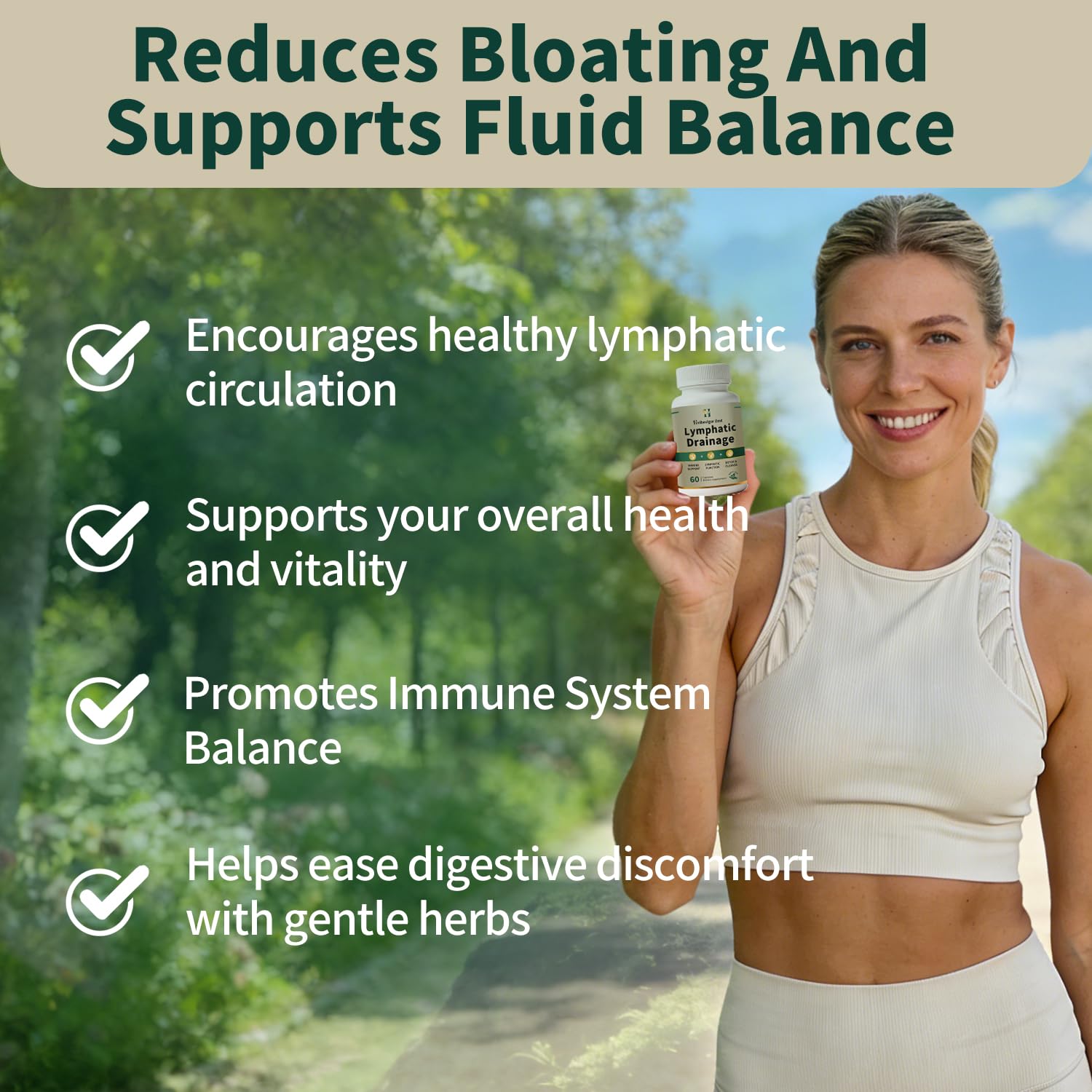 HVibeVigor Zest Echinacea supplement bottle with capsules