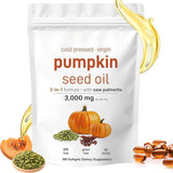 HWAXIGO Pumpkin Seed Oil with Saw Palmetto 180 Softgels front view