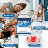HWMS Magnesium Complex Capsules opened bottle with capsules