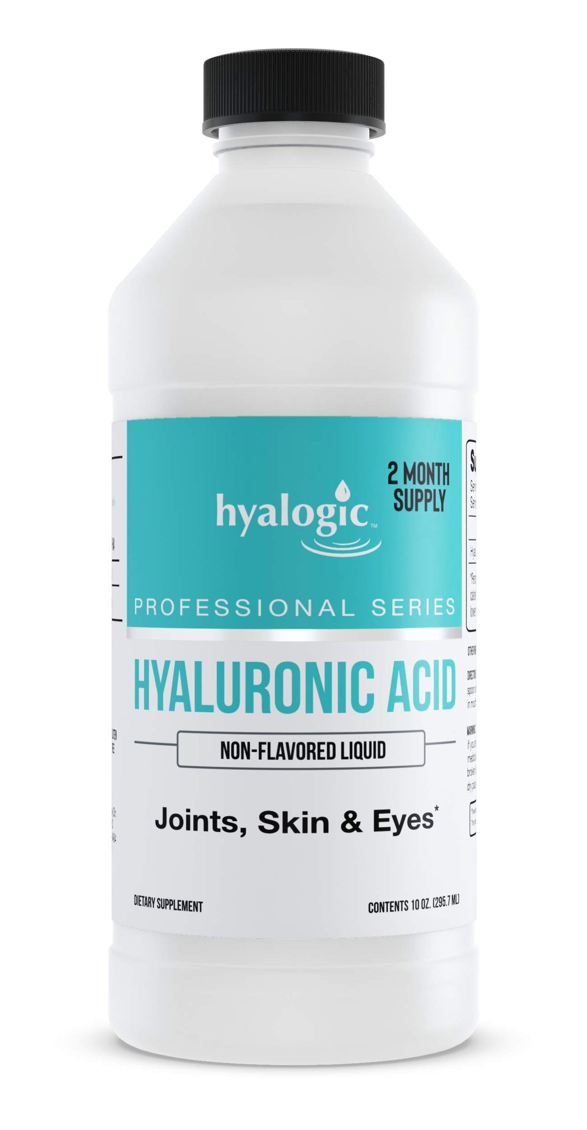 Hyalogic Hyaluronic Acid Liquid Supplement 10 oz front view