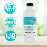 Hyalogic Hyaluronic Acid Liquid Supplement 10 oz on a countertop